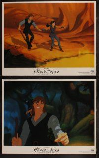 5t451 QUEST FOR CAMELOT 8 Spanish/U.S. LCs '98 Warner Bros. King Arthur cartoon, The Magic Sword!
