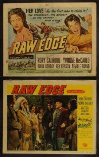 5t463 RAW EDGE 8 LCs '56 cowboy Rory Calhoun & sexy Yvonne De Carlo in a savage land!