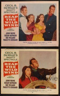 5t821 REAP THE WILD WIND 4 LCs R54 John Wayne, Ray Milland, Paulette Goddard, Susan Hayward!