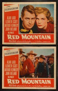 5t466 RED MOUNTAIN 8 LCs '52 western images of Alan Ladd, Lizabeth Scott, Arthur Kennedy, Civil War!