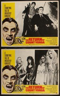 5t823 RETURN OF COUNT YORGA 4 LCs '71 Robert Quarry, AIP vampires, wild monster art!
