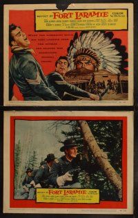 5t476 REVOLT AT FORT LARAMIE 8 LCs '56 John Dehner vs Sioux Indians in Wyoming!