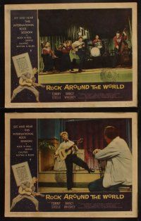 5t483 ROCK AROUND THE WORLD 8 LCs '58 Tommy Steele Story, rock & roll images!