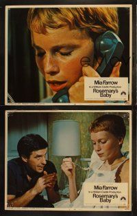 5t488 ROSEMARY'S BABY 8 LCs '68 Mia Farrow & John Cassavetes, classic directed by Roman Polanski!