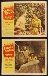 5t489 SAFARI DRUMS 8 LCs '53 Johnny Sheffield as Bomba the Jungle Boy!