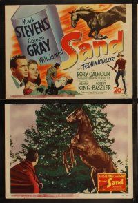 5t490 SAND 8 LCs '49 cool horse cowboy western w/ Will James, Coleen Gray, Rory Calhoun!
