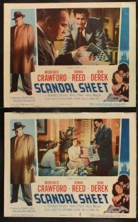 5t494 SCANDAL SHEET 8 LCs '52 Broderick Crawford, Donna Reed, from the novel by Sam Fuller!