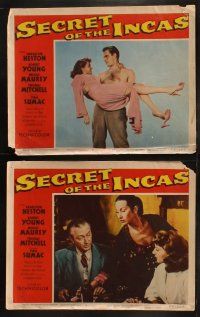 5t503 SECRET OF THE INCAS 8 LCs '54 Charlton Heston & Robert Young in South America!