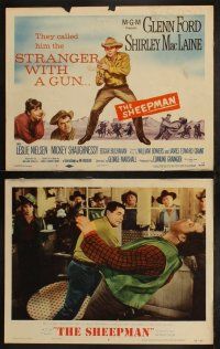 5t511 SHEEPMAN 8 LCs '58 cool images of cowboy Glenn Ford, Shirley MacLaine, Leslie Nielsen!
