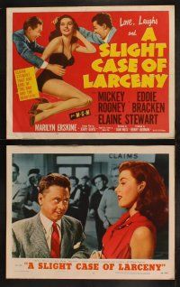5t524 SLIGHT CASE OF LARCENY 8 LCs '53 Mickey Rooney, Eddie Bracken & Marilyn Erskine!