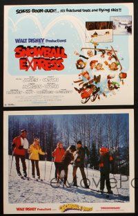 5t772 SNOWBALL EXPRESS 5 LCs '72 Walt Disney, Dean Jones, wacky winter fun art!