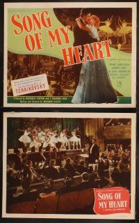 5t532 SONG OF MY HEART 8 LCs '48 Frank Sundstrom in romantic bio of Russian composer Tchaikovsky!