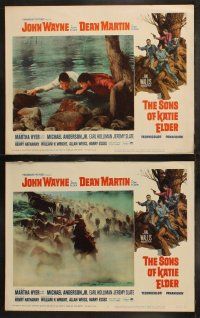 5t535 SONS OF KATIE ELDER 8 LCs '65 cool images of cowboys John Wayne & Dean Martin, w/ Martha Hyer
