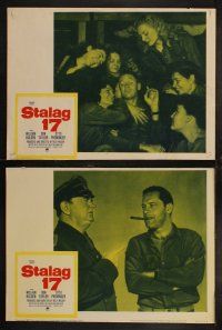 5t539 STALAG 17 8 LCs R59 William Holden, Robert Strauss, Billy Wilder WWII POW classic!
