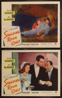 5t541 STANDING ROOM ONLY 8 LCs '44 sexy housemaid Paulette Goddard, Fred MacMurray!