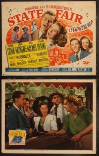 5t546 STATE FAIR 8 LCs '45 Jeanne Crain & Dana Andrews in Rogers & Hammerstein musical!