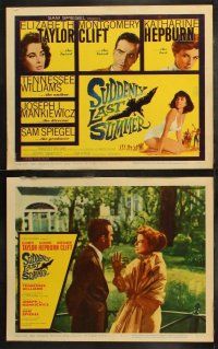 5t554 SUDDENLY, LAST SUMMER 8 LCs '60 Katherine Hepburn, Liz Taylor, Clift, Tennessee Williams!