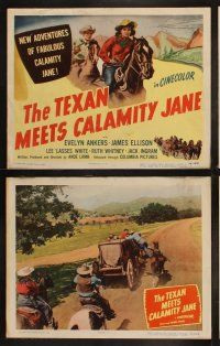 5t562 TEXAN MEETS CALAMITY JANE 8 LCs '50 cowgirl Evelyn Ankers in title role, James Ellison!