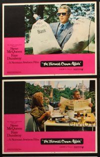 5t774 THOMAS CROWN AFFAIR 5 LCs '68 images of master thief Steve McQueen & sexy Faye Dunaway!