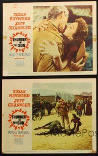 5t833 THUNDER IN THE SUN 4 LCs '59 Susan Hayward, Jeff Chandler, Jacques Bergerac, cool action!