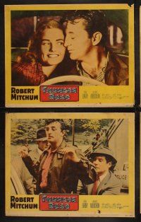 5t694 THUNDER ROAD 7 LCs '58 Robert Mitchum, Gene Barry, gorgeous Sandra Knight!