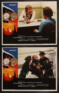 5t571 TIME AFTER TIME 8 LCs '79 bewildered Malcolm McDowell as H.G. Wells in 1979!