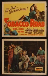 5t576 TOBACCO ROAD 8 LCs '41 John Ford & Erskine Caldwell, sexy Gene Tierney!