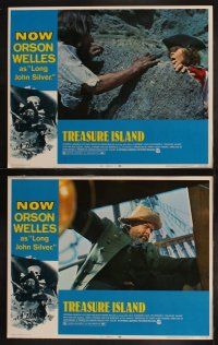 5t584 TREASURE ISLAND 8 LCs '72 Orson Welles as pirate Long John Silver & Burfield as Jim Hawkins!