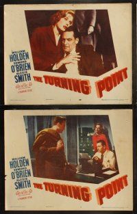 5t587 TURNING POINT 8 LCs '52 William Holden, Edmond O'Brien, Alexis Smith, film noir!
