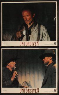 5t599 UNFORGIVEN 8 LCs '92 Clint Eastwood, Gene Hackman, Morgan Freeman, Richard Harris!