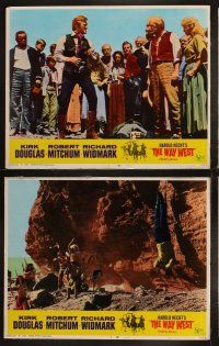 5t625 WAY WEST 8 LCs '67 cool images of cowboys Kirk Douglas, Robert Mitchum, Richard Widmark!