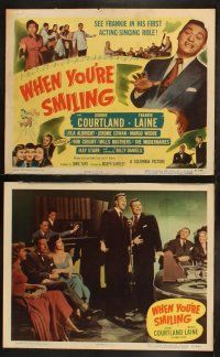 5t632 WHEN YOU'RE SMILING 8 LCs '50 huge close up of Frankie Laine in his first acting-singing role!