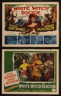 5t636 WHITE WITCH DOCTOR 8 LCs '53 Susan Hayward & Robert Mitchum in African jungle!