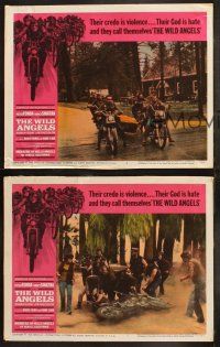 5t894 WILD ANGELS 3 LCs '66 classic border art of biker Peter Fonda & gang on motorcycles!