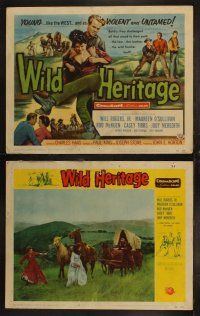 5t639 WILD HERITAGE 8 LCs '58 Will Rogers Jr. & Maureen O'Sullivan in a bold and reckless land!
