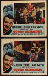 5t643 WITHOUT RESERVATIONS 8 LCs R53 John Wayne, Claudette Colbert & Don DeFore in World War II!