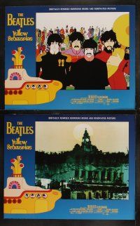 5t651 YELLOW SUBMARINE 8 LCs R99 wonderful psychedelic art of Beatles John, Paul, Ringo & George!