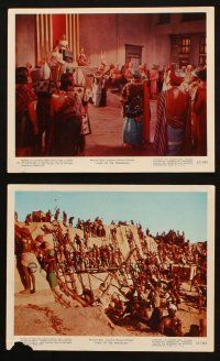 5w181 LAND OF THE PHARAOHS 2 color 8x10 stills '55 Jack Hawkins, directed by Howard Hawks!