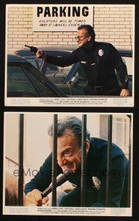 5w187 NEW CENTURIONS 2 color 8x10 stills '72 cool images of cop George Scott w/ gun and club!