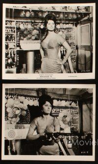 5w635 BOCCACCIO '70 5 8x10 stills '62 sexy Sophia Loren in close ups kissing & grabbing guy!
