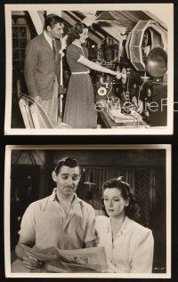 5w827 CLARK GABLE 3 8x10 stills '30s-40s portraits of the leading man, Myra Loy, Rosalind Russell!