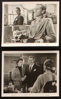 5w491 CREEPING UNKNOWN 7 8x10 stills '56 close up of Brian Donlevy with Jack Warner behind him!