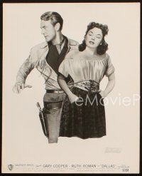 5w924 DALLAS 2 8x10 stills '50 cool art images of Gary Cooper, Ruth Roman, Texas!