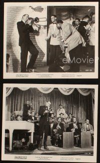 5w837 GLENN MILLER STORY 3 8x10 stills '54 James Stewart in the title role, Louis Armstrong, Morgan