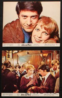 5w086 JOHN & MARY 5 color 8x10 stills '69 Dustin Hoffman, Mia Farrow, directed by Peter Yates!