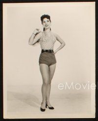 5w852 JOLENE BRAND 3 8x10 stills '50s cool close up and full-length smiling portraits in shorts!