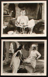 5w564 KIM 6 8x10 stills '50 Errol Flynn & Dean Stockwell in mystic India, Rudyard Kipling story!