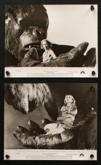5w383 KING KONG 9 8x10 stills '76 great images of sexy Jessica Lange & BIG Ape!