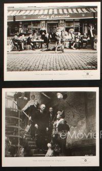 5w686 MADWOMAN OF CHAILLOT 5 TV 8x10 stills R80s Katharine Hepburn, Brynner, top cast outside cafe