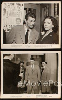 5w792 ROBERT MITCHUM 4 8x10 stills '50s images from The Racket, Second Chance, His Kind of Woman!